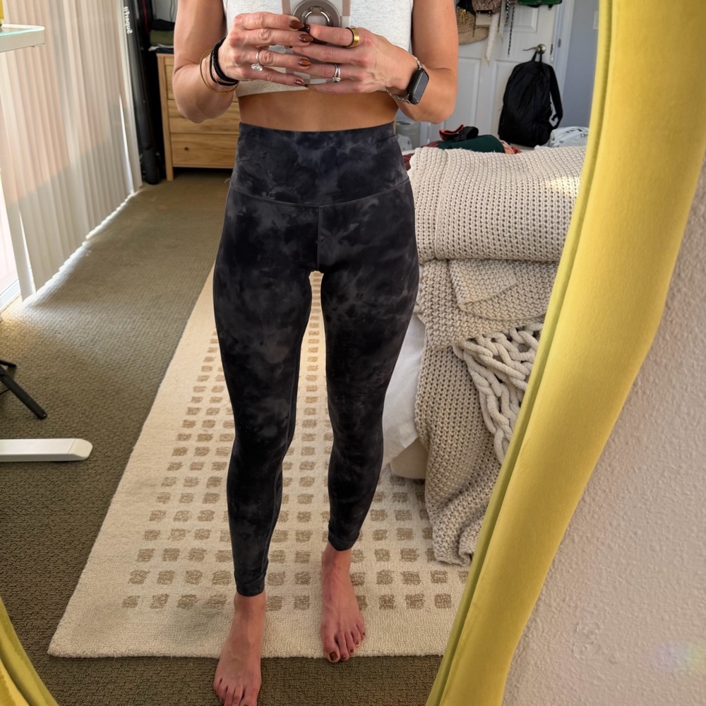 Gray and Black Tie-Dye Lulu Leggings